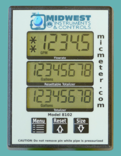 Pipe Mounted Flow Meter - face view